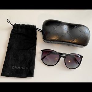 Chanel Butterfly Sunglasses Black/Gray Gradient